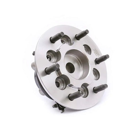 Front Right Wheel Bearing Hub Assembly Fits Perfectly 2004 To 2008 Chevy Colorado, 2004 To 2008 GMC Canyon, 2006 Isuzu I 280, 2007 To 2008 Isuzu I 290, 6 Lug With ABS, 2WD Only, ZQ8 And Z85 Package Compatible, shown from an angle with six lugs visible.