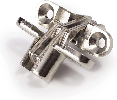 Close-up view of Hidden 180 Degree Invisible Hinge Set For Doors And Cabinets, Alloy Construction, heavy duty durable hidden door hardware.