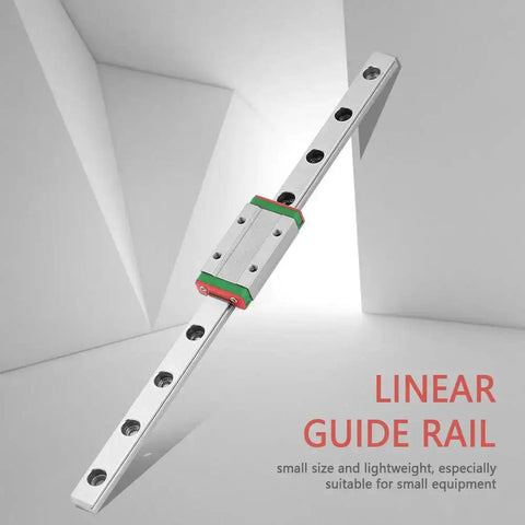Compact 200mm Linear Guide Rail With 9mm Wide Slide Block For Precision Equipment, Smooth Motion, 4 Point Contact Design, Rugged Build