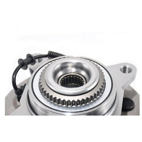 Close-up of front wheel bearing hub assembly with ABS for Ford F150 2004 to 2008 and Lincoln Mark LT 2006 to 2008 6 lug hubs