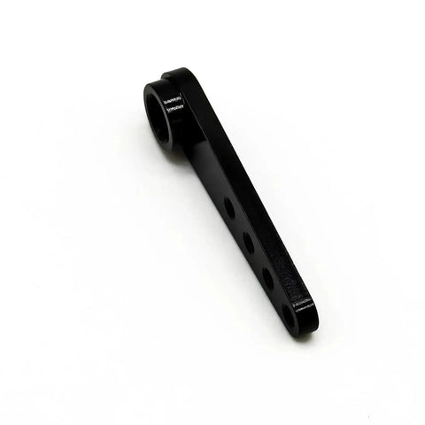 5 Pack Aluminum 25 Tooth Servo Horn 37mm M2.5 Threads For RC Cars And Trucks CNC Machined Aluminum Arm Black Side View