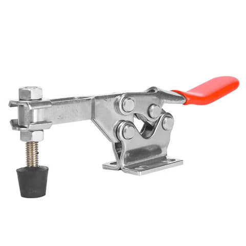 304 Stainless Steel Toggle Clamp, Beast Mode Heavy Duty 280Kg Clamping Force for welding fixtures and woodworking jigs, quick release horizontal clamp with 4-hole base and rubber pad, rust resistant, built for real world shops.
