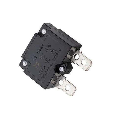 Two Pack 7A Automatic Reset Circuit Breaker Relay Thermal Switch For Kids Ride On Toys Cars 125 to 250 VAC And 50 VDC