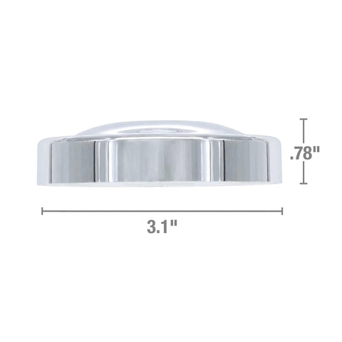 Side view of Shower Arm Stabilizer Bracket With Flange Cover Chrome Finish showing 3.1-inch diameter and 0.78-inch height dimensions.
