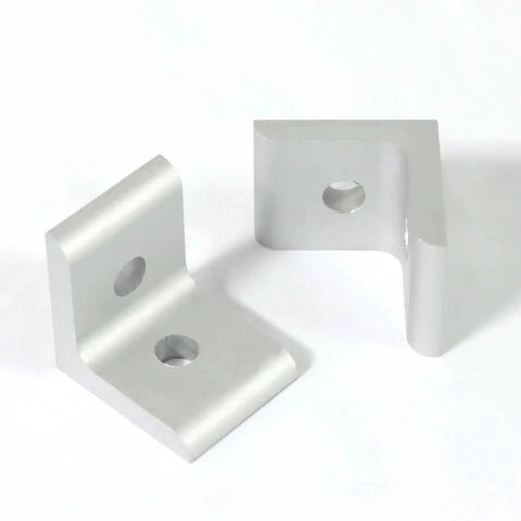 10 Pack 1515 Series Aluminum Inside Corner L Bracket Connector For Extruded Aluminum 2 Hole 1.5 Inch By 1.5 Inch By 1.31 Inch Body
