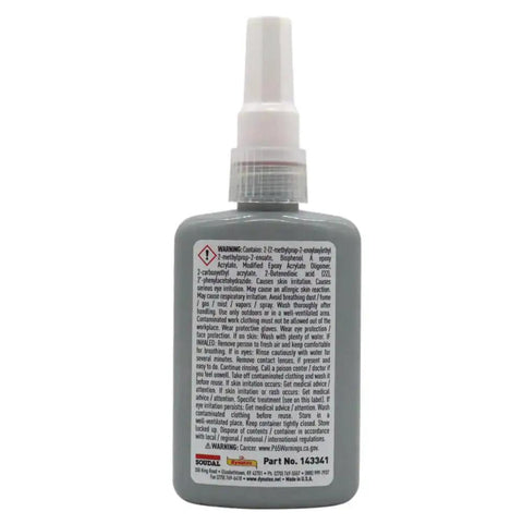 Back view of Red High-Strength Threadlocker For Large Fasteners Permanent Lock Anaerobic Formula That Withstands Vibration And Solvents 1.70 Oz Bottle