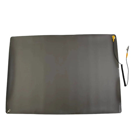 Anti Static ESD Grounding Mat Kit with ground wire, black, 27.6 x 19.7 inches, for electronics workstation repair, pro grade ESD mat.