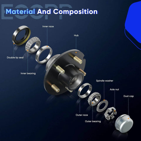 Diagram of 515096 Front Wheel Hub Bearing Assembly for Chevy Avalanche Silverado, highlighting components with labels.