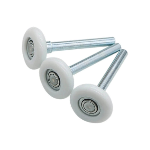 2 Pack Nylon Garage Door Rollers with 1.8 Inch Wheels and 4 Inch Stems, Ultra Quiet Replacement Track Wheels with 11 Ball Bearing for Smooth Operation