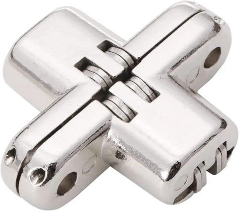 Hidden 180 Degree Invisible Hinge Set For Doors And Cabinets, Alloy Construction, Concealed Cross Hinge For Gate And Furniture