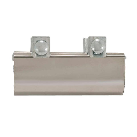 Heavy Duty 6 Inch Pipe Repair Clamp For Steel And Plastic Pipes With One And A Half Inch IPS Connection Pro Grade Stainless Steel Build