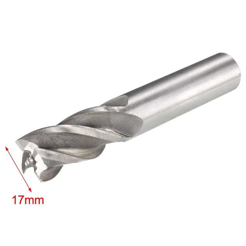 End Mill 4 Flute Straight Shank Machining Cutter 17mm Diameter 32mm Cutting Depth 16mm Shank Diameter