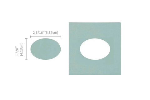 Oval Magnetic Punch For Paper Crafting And Scrapbooking, Creates A One And Five Eighths Inch By Two And Five Sixteenths Inch Oval Window
