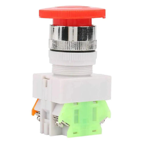 Emergency Stop Button Self Locking Mushroom Push Button Switch 22mm Mount Insulated Design For Industrial Equipment