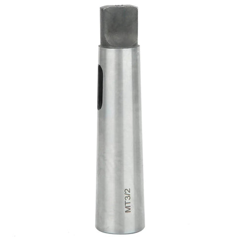 MT3 to MT2 taper reducing adapter sleeve, high-speed steel, silver cylindrical tool for lathe/milling