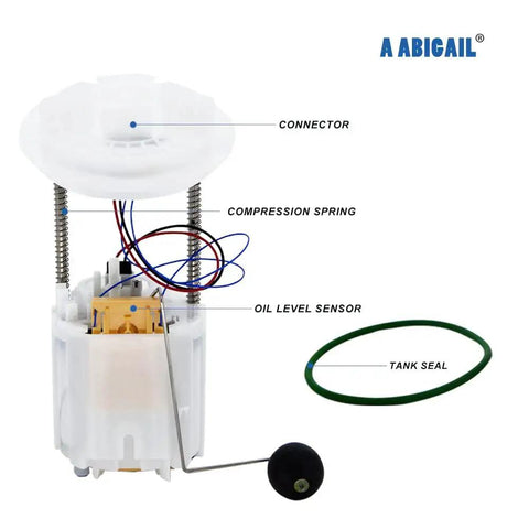 Premium Fuel Pump Replacement For 2005 To 2010 Chrysler 300 Challenger Charger And Magnum With 18 Gallon Fuel Tank Including Complete Sending Unit Kit With Pump Float Reservoir And Strainer shown with components labeled.