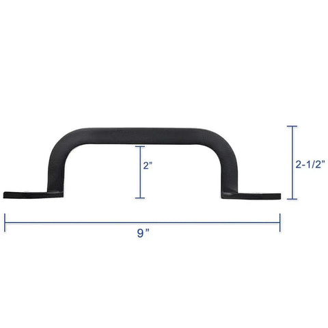 Industrial Style 9 Inch Square Door Pull Handle In Matte Black Solid Cast Iron For Barn Doors Garage Doors Screen Doors Sliding Doors And Fences Heavy Duty Rustic Hardware By Lizavo