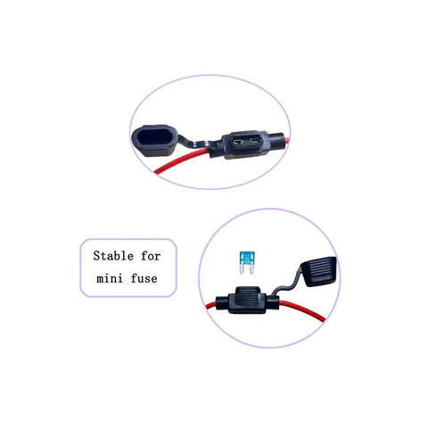 10 Pack 18 AWG Inline Mini Fuse Holders Waterproof For Car Truck Boat SUV 32V DC 30cm Lead Built To Last ROHS Compliant