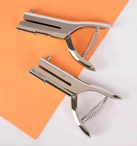 Heavy Duty Handheld Single Hole Punch For Crafts And Scrapbooking, Go-To 3/8 Inch Zinc Alloy Punch shown on colored paper