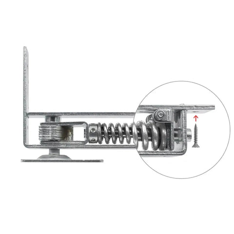 Double Action Spring Hinge With Cover Plates For Wood Doors Self Closing Top Pivot Hinge Adjustable Torque Stop Function