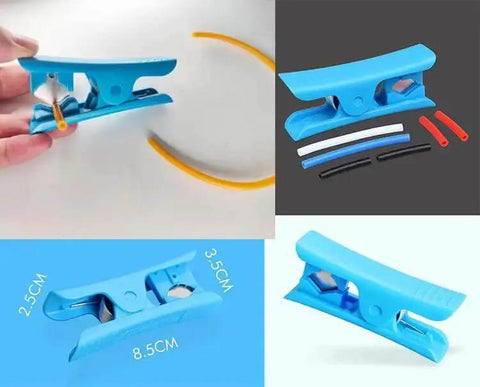 Blue tube cutter with 2M Bowden Tube For 3D Printing, PTFE Teflon Tubing With PC4 M6 And PC4 M10 Pneumatic Fittings included