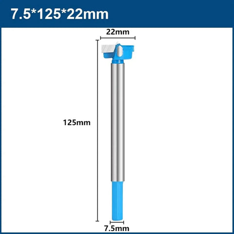 Image showing Lengthened Hex Shank Drill Bit 22mm Carbide Tipped Hinge Boring Hole Saw Cutter For Woodworking Pro Grade Heavy Duty.