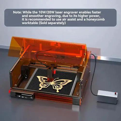 Enclosed 10W Laser Engraver For Precise Wood Metal Glass And Stainless Steel With 300x300mm Bed in operation