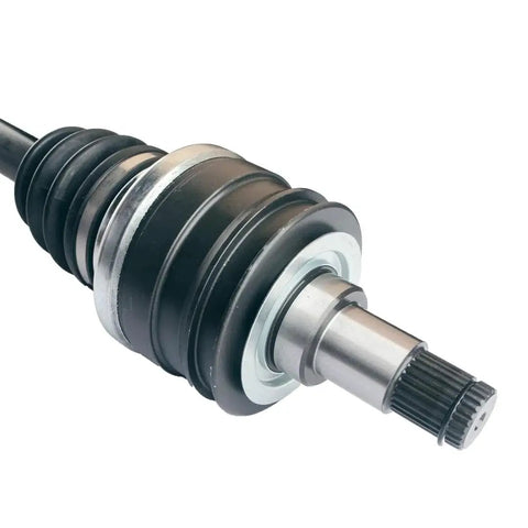 Close-up of Front CV Axle Assembly 14H007 for 2000 2006 Toyota Tundra, neoprene boot seals water and debris out