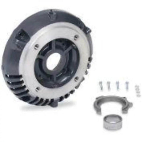 Front view of components for General Purpose 3-Phase AC Motor Single Unit, 2 HP 145T Frame TEFC Enclosure, sealed bearings