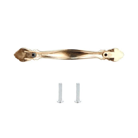 10 Pcs Vintage 6 Inch Amber Drawer Handles With 3.78 Inch Center-To-Center showing one handle and screws