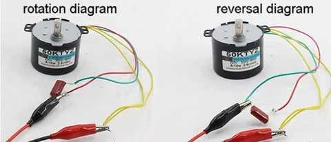 Ultra Compact 110V AC Synchronous Gear Motor With 10 RPM Slow Speed Reduction CW CCW Low Noise 50 By 38 Millimeter 6 To 10W wiring diagrams
