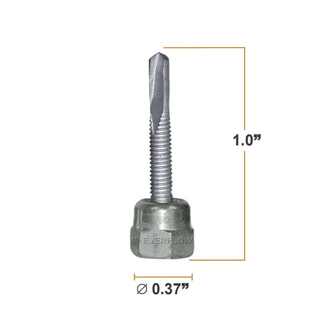 Sammys 8038957-50 DSTR Vertical Threaded Rod Anchor For Steel Structures With Electro Zinc Finish, 1.0 inch by 0.37 inch dimensions