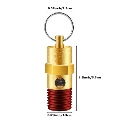 Two Pack Brass Pressure Relief Valves For Air Compressors One Quarter Inch NPT 200 PSI Safety And Check Valve Set