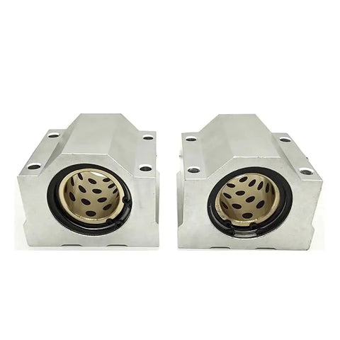 Two Pack 8mm Linear Motion Rod Shafts 500mm Set With Four SCS8UU Bearings And Four SK8 Aluminum Rail Supports for CNC projects.