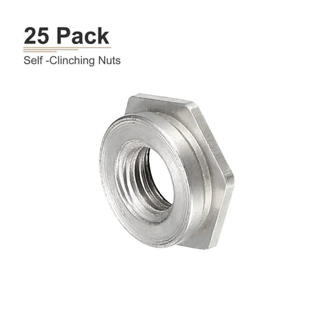 M4 X 0.7 Self Clinching Standoff Nuts 25 Pack For Construction Industry Carbon Steel Passivation Nut side view