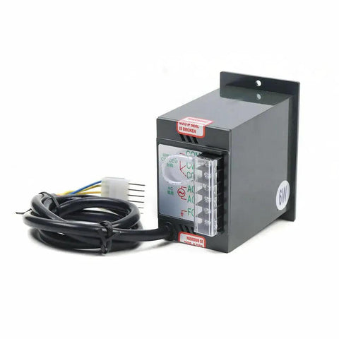 Beefy Torque 110V 6W Electric Single Phase Gear Motor with Variable Speed Controller, front view showing cables and controls