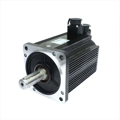 Front view of servo motor with encoder for high resolution and precise control, ideal for CNC and automation, smooth motion and reliable performance