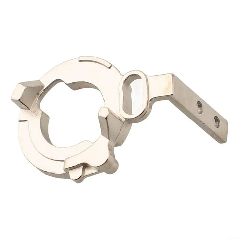 Clutch shaft cam for GW baitcasting reel backstop; silver metal component with circular opening (side view)