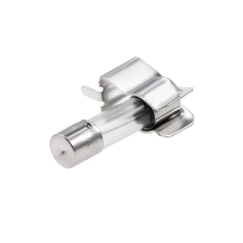 Fuse Clips for 6mm x 30mm Glass Ceramic Tubes, 2 Pole DIP Mount Holders shown from side view.