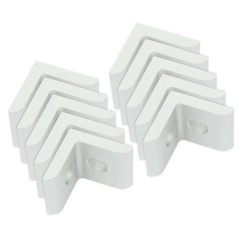 10 Pack Inside Corner Brackets For 15 Series 4040 T Slot Aluminum Extrusions 2 Hole 90 Degree Corner Mounts Diy Friendly