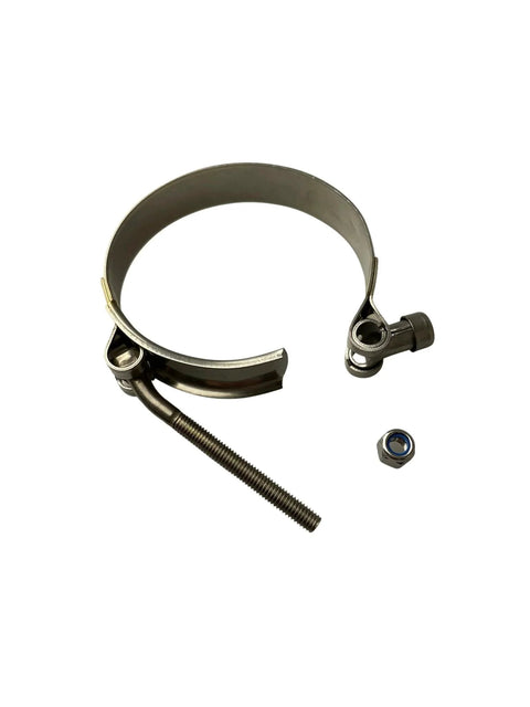 W4 Stainless Steel T Bolt Hose Clamps For Industrial Machinery And Exhaust Clips 3.46 To 3.78 Inch Range 88 To 96 Mm Single Pack Leak Free Connection