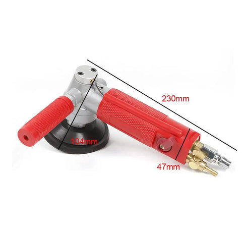 Pro Grade 4 Inch Water Jet Pneumatic Grinder Wet Polisher for Marble Jade Stone Granite Concrete Floor Sander, side view