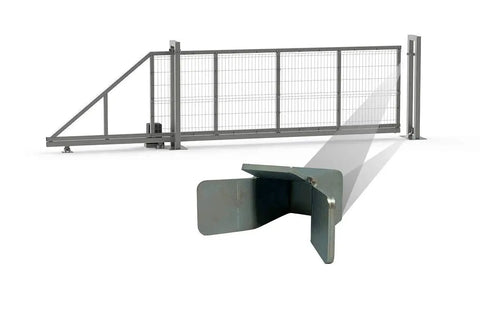 Slide Gate End Retainer And Catch for 2 Inch Wide Heavy Duty Steel Universal Gate Stopper, stabilizes sliding gates.