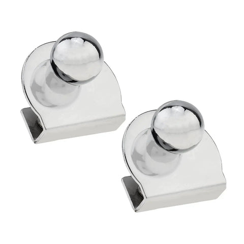 Glass Door Pull Handle Set For Glass Showcases Cabinets And Drawers No Drilling Clip On 5 To 8 Mm Glass Silver