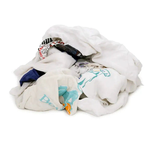 Recycled Multicolor T Shirt Rag Set In A 50 Pound Box Lint Free Cleaning Cloth Rags For Painting And Staining Medium Absorbency