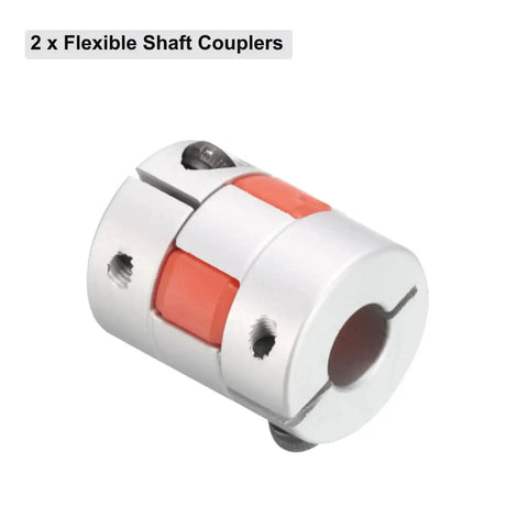 Aluminum Shaft Coupling 8mm To 10mm Bore Flexible Coupler Joint For Machines And Servo Stepped Motors L25 X D20 Pack Of 2