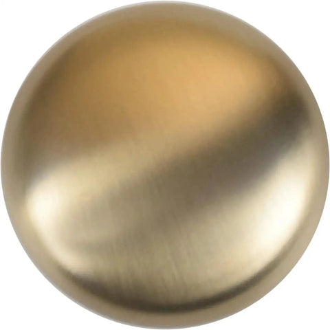 Six Pack One And One Quarter Inch Champagne Bronze Zinc Alloy Cabinet Knobs With Single Hole Center Mount Satin Brass close-up