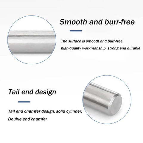 304 Stainless Steel Dowel Pins Precision Ground Alignment Pins For Machinery Fixtures Molds And Engineering Tight Fit Dowels 2.5X15MM 100 Piece Set smooth surface and tail end design