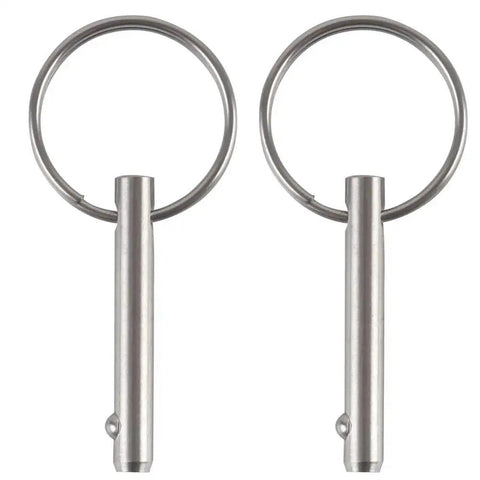 4 Pack Beefy Quick Release Pin For Boats and Bimini Tops 3/16 Inch Diameter, Usable 0.95 Inch, Full 316 Stainless Steel Marine Grade