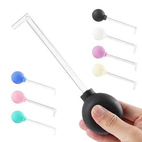 Manual Vacuum Tonsil Stone Remover Kit With Safe PVC Glass Tube For Adults Dental Suction Mouth Cleaner Right Angle Design